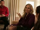Mature Blonde MILF Pays for Threesome with Busty Boy Toy